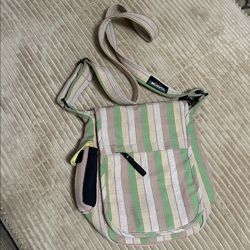🚨SALE KAVU Cotton Canvas Crossbody Purse Bag Striped
